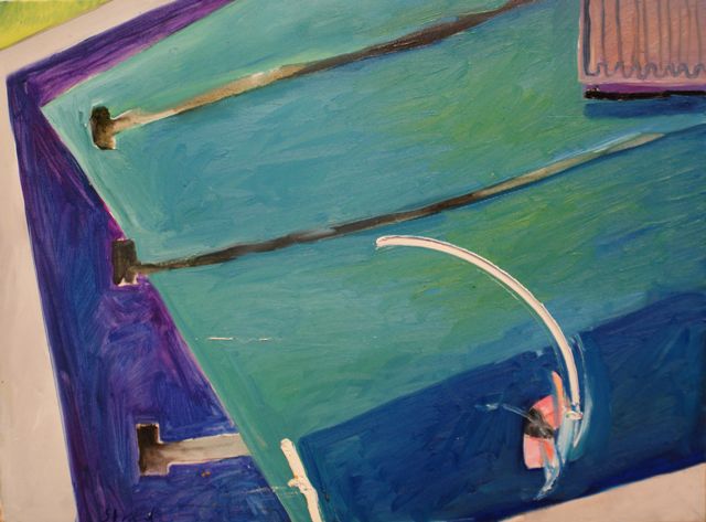 Appraisal: Phillip Stallard born The Pool Four Fathoms oil on canvas