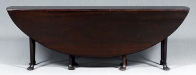 Appraisal: Queen Anne style wake table mahogany with two large drop