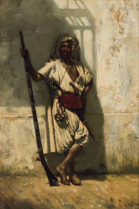 Appraisal: RICHARD CREIFELDS American - A Moorish Warrior oil on canvas