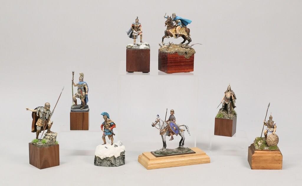 Appraisal: hand painted toy soldier figurines including Andrea and Pegaso metal