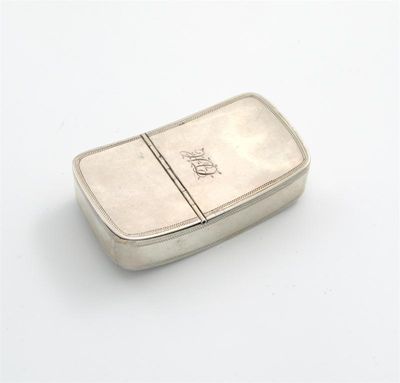 Appraisal: A th century silver double snuff box marked four times