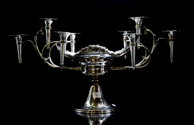 Appraisal: A Victorian silver plate centrepiece