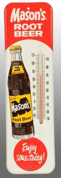 Appraisal: Tin Mason's Root Beer Thermometer Description Strong colors in bottle