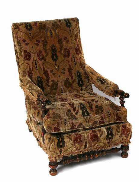 Appraisal: A William and Mary style armchair height in