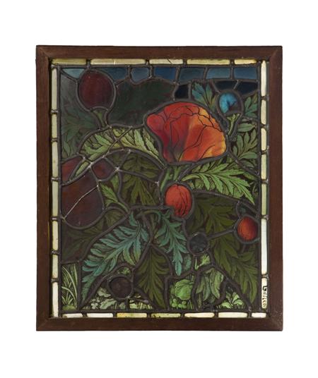 Appraisal: TH CENTURY ENGLISH SCHOOL ARTS CRAFTS STAINED AND LEADED GLASS