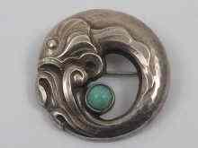 Appraisal: A silver brooch by George Jensen hallmarked ''London '' designed