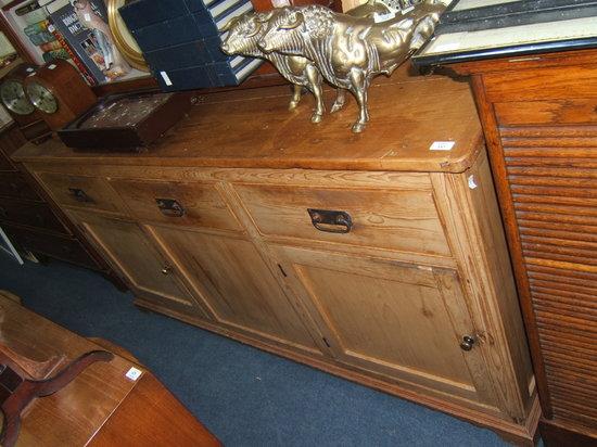 Appraisal: A Victorian Scottish pine dairy dresser with three drawers over