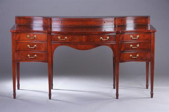 Appraisal: DREXEL NEOCLASSICAL STYLE MAHOGANY SIDEBOARD th century Stepped-back drawered superstructure