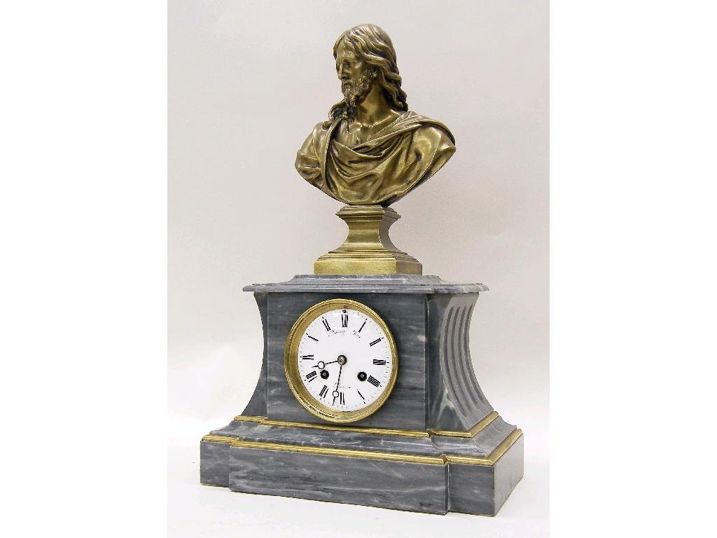 Appraisal: Interesting brass pantry eight day timepiece with passing strike on