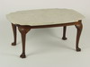 Appraisal: COFFEE TABLE - Circa - shaped white marble top on