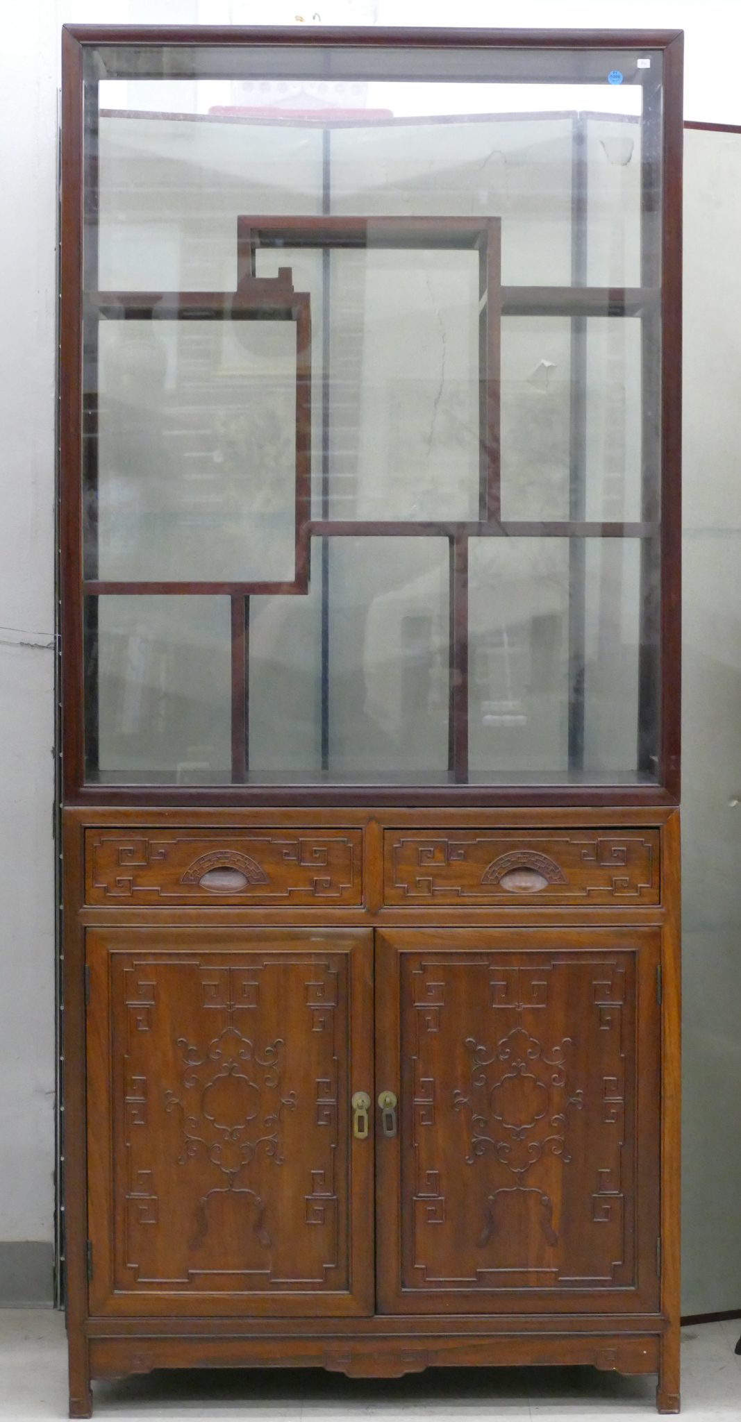 Appraisal: Fine Chinese Rosewood Collector's Cabinet ''x ''x '' - Intricately