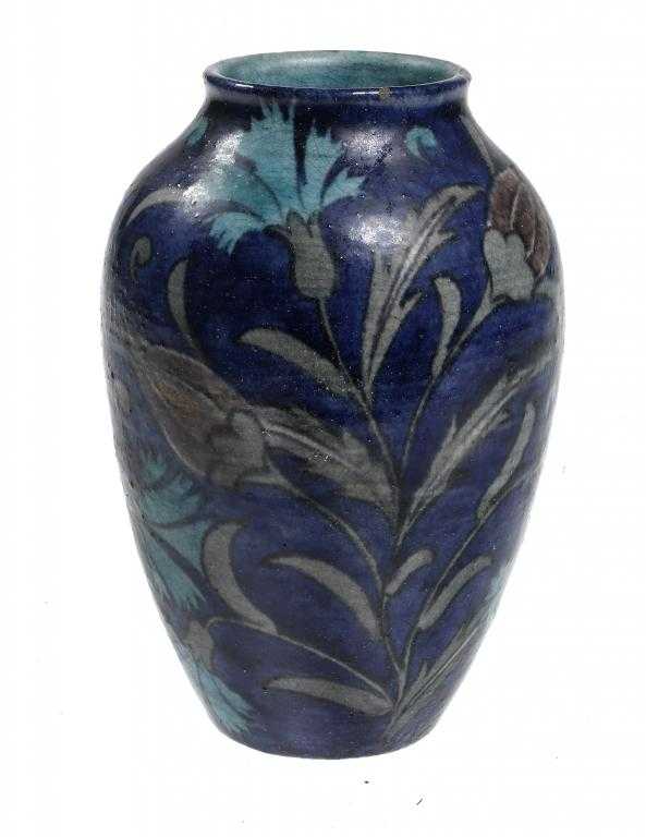 Appraisal: A WILLIAM DE MORGAN VASE of shouldered form painted with