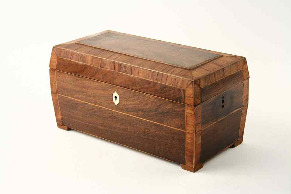 Appraisal: TEA CADDY - Regency period English rosewood tea caddy Rounded