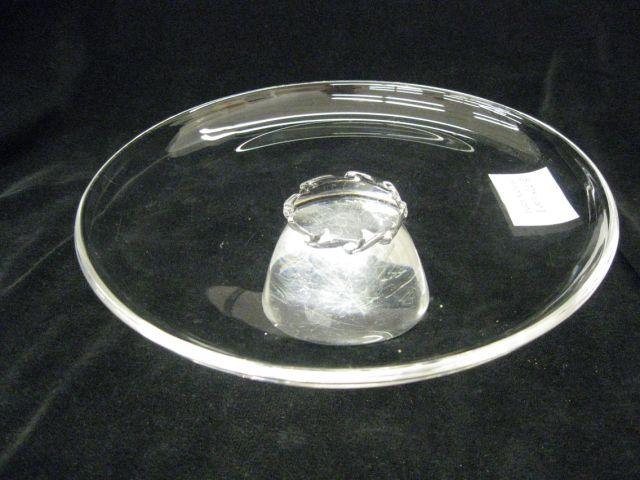 Appraisal: Steuben Crystal Dessert Stand pedestal base diameter signed