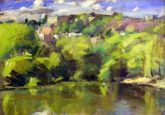 Appraisal: Clive Barger RABA - Lake View at Hampstead signed pastel