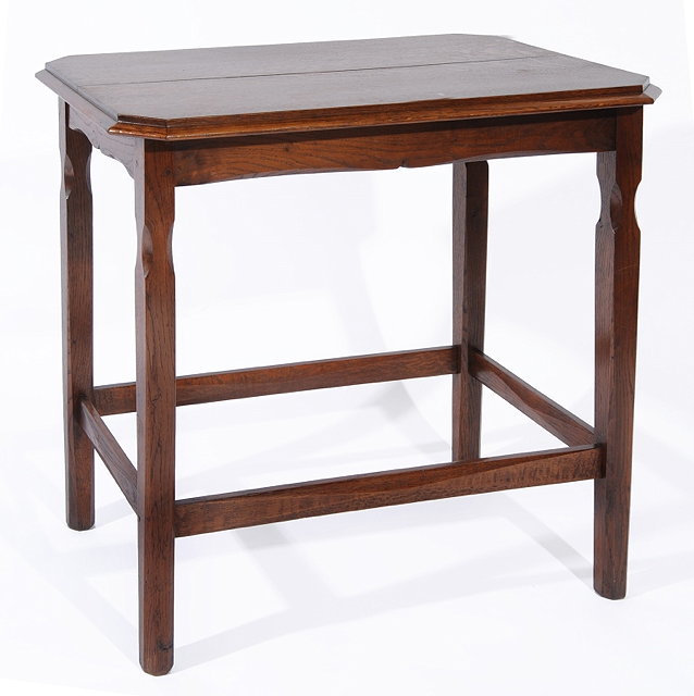 Appraisal: ATTRIBUTED TO STANLEY WEBB DAVIES - An oak side table