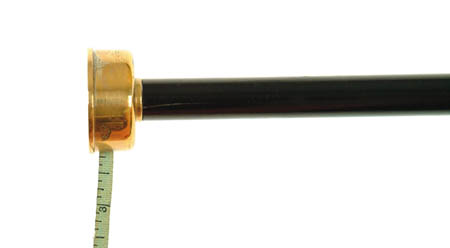 Appraisal: NOVELTY CANE - black wood stick with brass cased tape