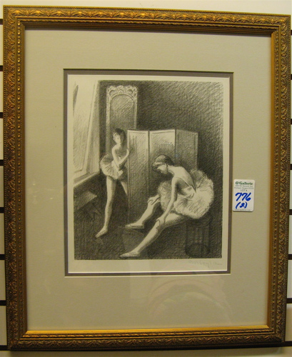 Appraisal: TWO ORIGINAL STONE LITHOGRAPHS BY THE TWIN BROTHERS MOSES AND