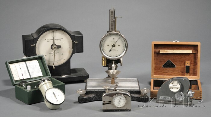 Appraisal: Group of Science Laboratory Measuring Devices Including a Precision Penetrometer