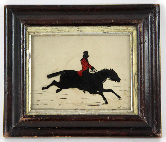 Appraisal: A hunting silhouette in a moulded frame