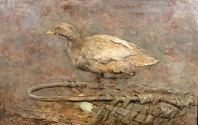 Appraisal: SIR GEORGE PIRIE - A khaki campbell duck signed oils