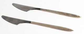 Appraisal: Pair Vintage Cohr Trinita Sterling Butter Knives Each with triangular