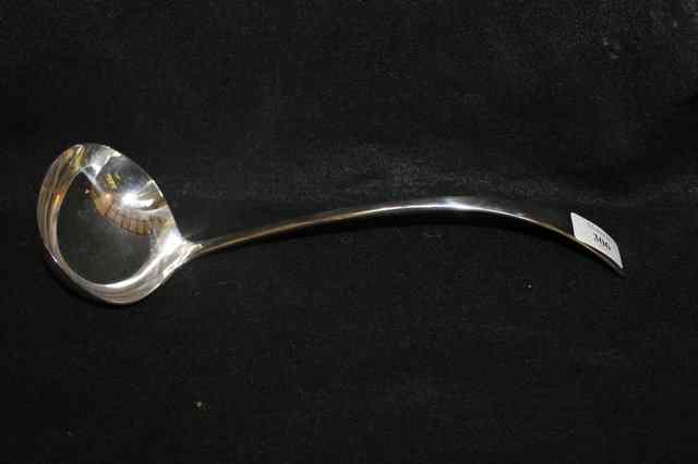 Appraisal: AN OLD ENGLISH PATTERN SILVER LADLE Sheffield oz