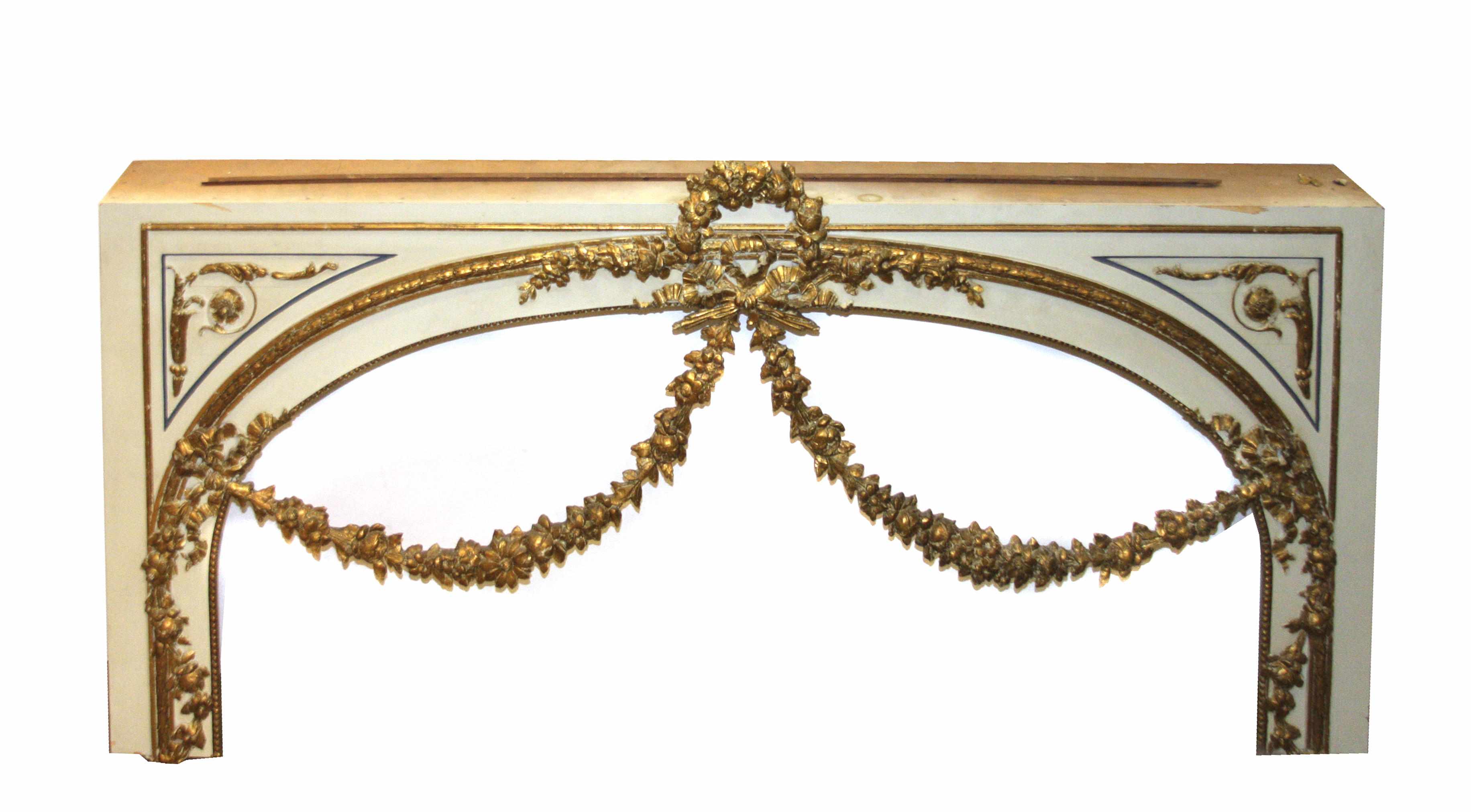 Appraisal: A pair of Louis XVI style parcel gilt paint decorated