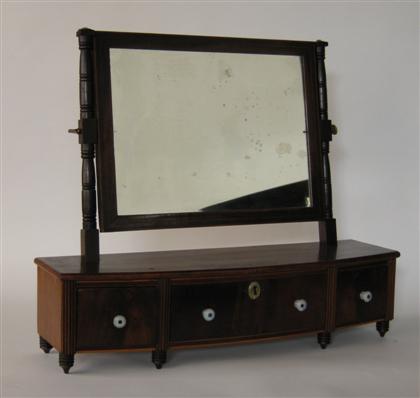 Appraisal: Federal style mahogany shaving stand H in W in Having