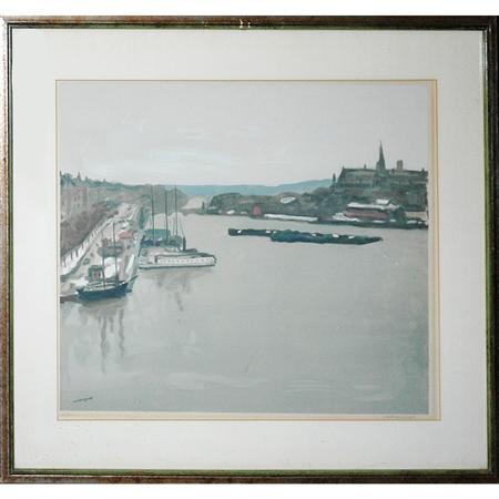 Appraisal: Albert Marquet ALONG THE RIVER Color print Estimate -