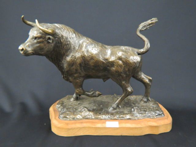 Appraisal: Carl Wagner Bronze Statue of a Bull A Breed Apart