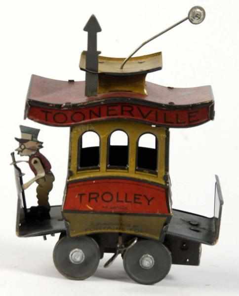 Appraisal: Tin Litho Nifty Toonerville Trolley Wind-Up Toy Description German Working