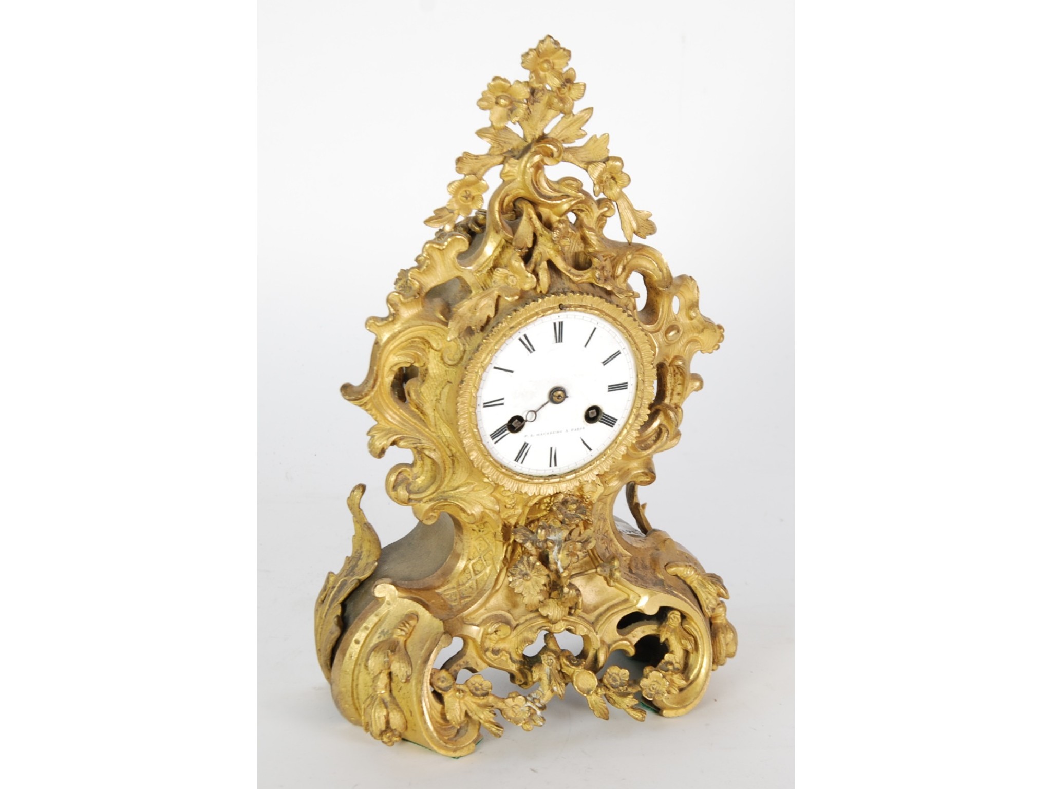 Appraisal: F L HAUSBURG PARIS LATE NINETEENTH CENTURY GILT BRONZE ROCOCO