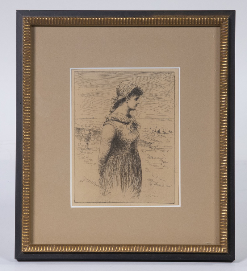 Appraisal: JAMES WELLS CHAMPNEY NY MA - Woman in Bathing Costume