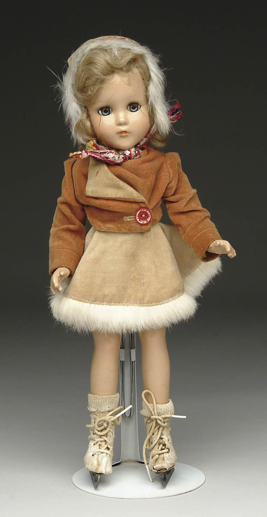 Appraisal: COMPOSTION SONJA HENNE DOLL WITH SKATES Sonja Henne doll with