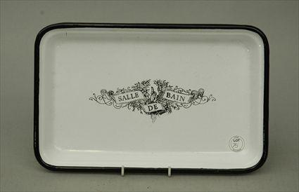 Appraisal: Enamel Tray Salle de Bain