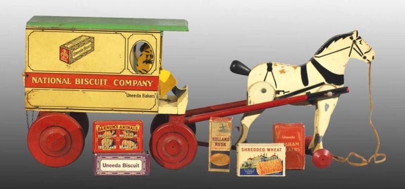 Appraisal: National Biscuit Company Horse-Drawn Wagon Toy Description Horse biscuit figure