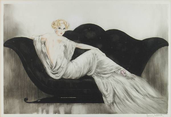 Appraisal: Louis Icart French - Sofa H C amp I Etching