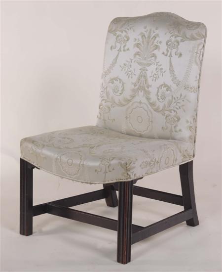 Appraisal: A George III mahogany hand chair the serpentine cushioned back