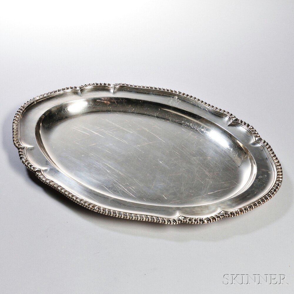 Appraisal: George III Sterling Silver Tray London - Robert Garrard I