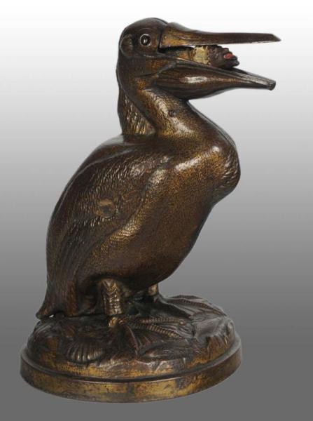 Appraisal: Cast Iron Pelican Mechanical Bank Description American Manufactured by J