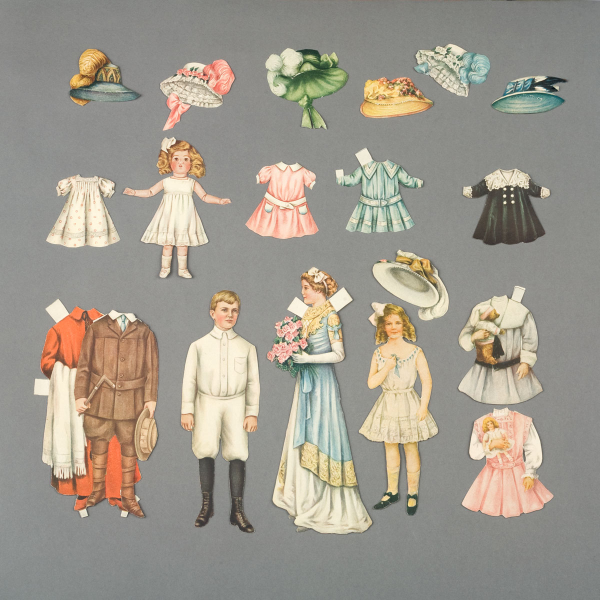 Appraisal: EXTENSIVE COLLECTION OF CUT PAPER DOLLS AND CLOTHING Including men