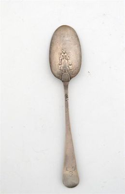 Appraisal: A rare George III picture back teaspoon with a milkmaid