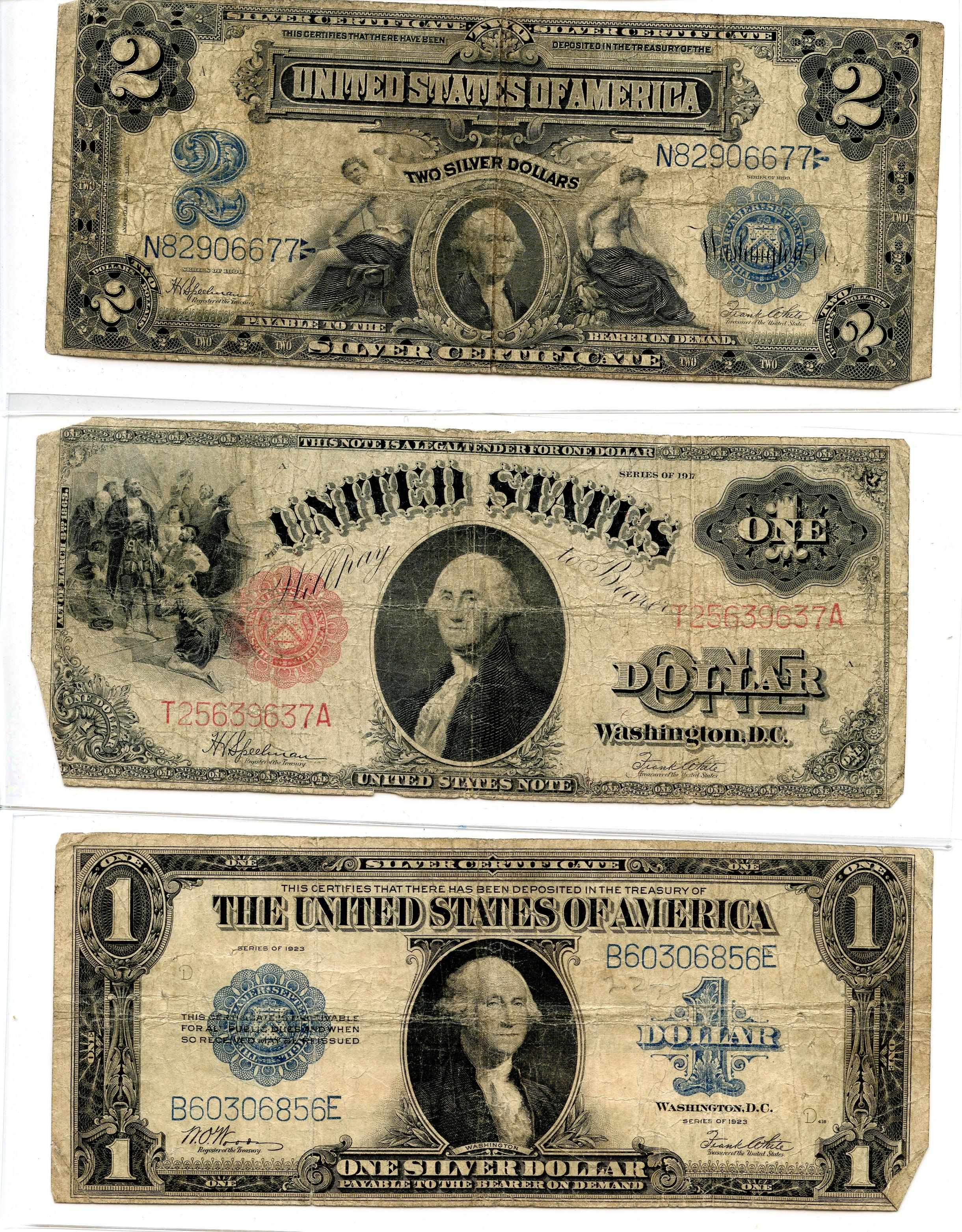 Appraisal: Miscellaneous Currency Including Silver Certificate Legal Tender Note Silver Certificate