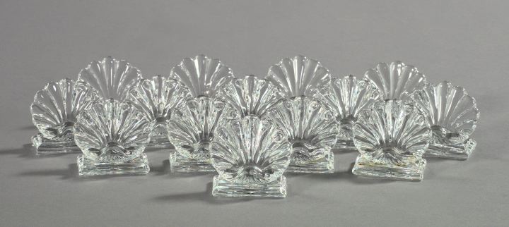 Appraisal: Good Set of Fourteen Baccarat Crystal Place Card Holders second