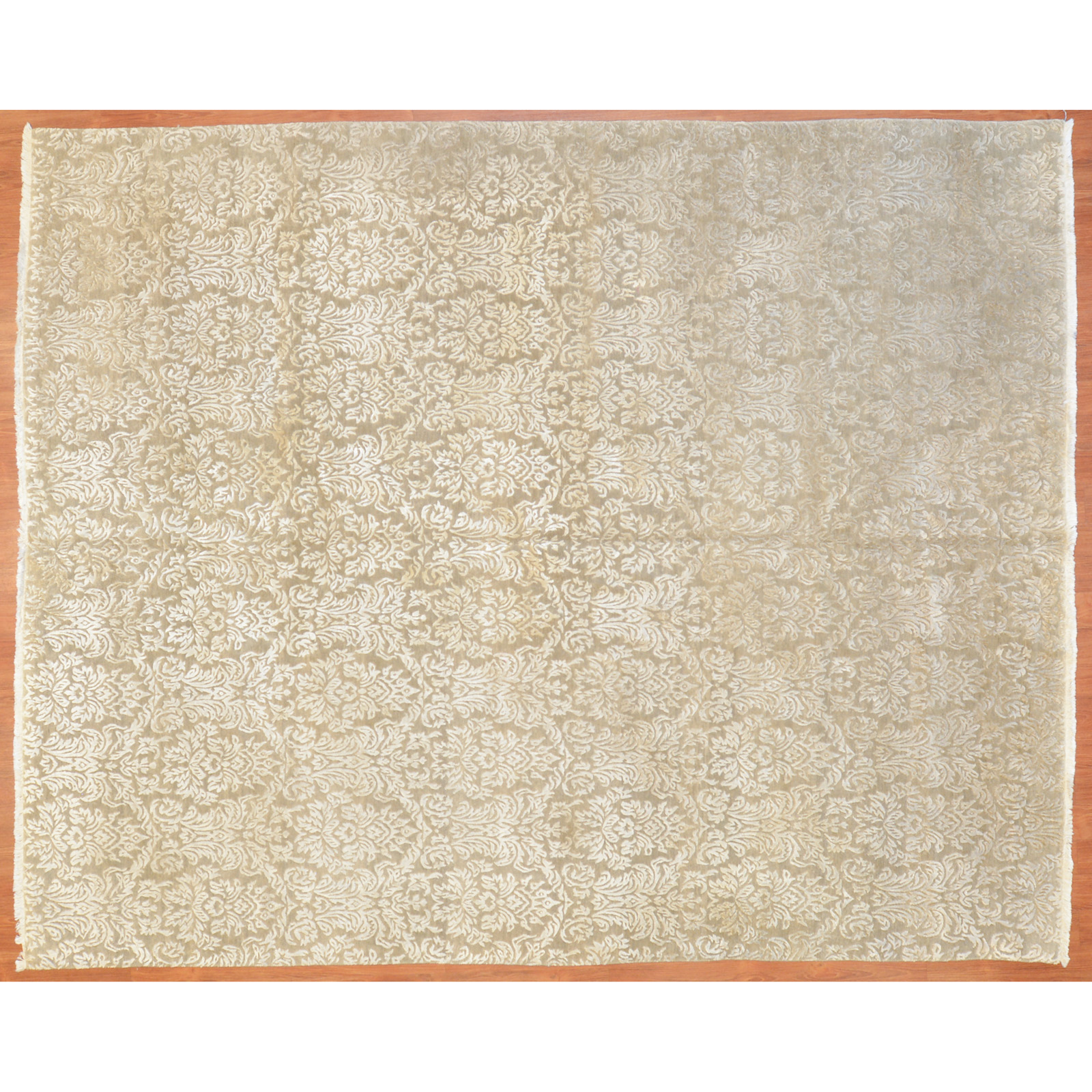 Appraisal: ARHAUS CONTEMPORARY SILK RUG X Modern hand-knotted silk pile on