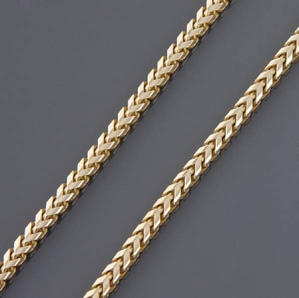 Appraisal: A k gold neckchain Italy g