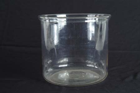 Appraisal: CLEAR GLASS COUNTRY STORE DISPLAY JAR Hand blown rolled edge