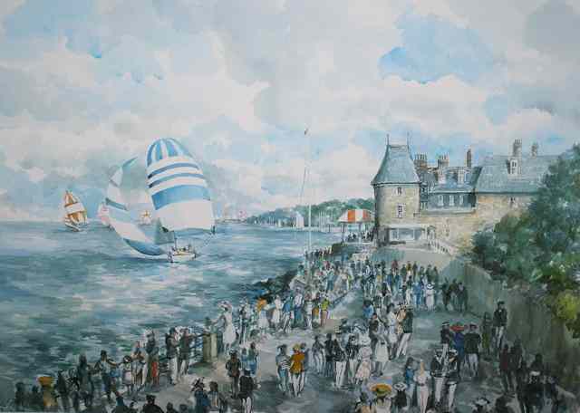 Appraisal: AFTER CHARLES BONE'Regatta in the Solent Royal Yacht Squadron Cowes