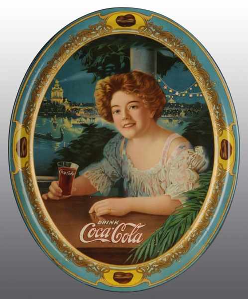 Appraisal: Tin World's Fair Coca-Cola Serving Tray Description Beautiful bright clean